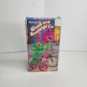 Barney's Round And Round We Go VHS 2002 Sing Along Songs Classic Kids Cartoon - Picture 1 of 4