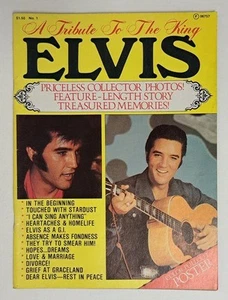 A Tribute To The King Elvis 1977 Collectors Issue with Poster Cousins Magazine - Picture 1 of 9