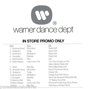 V/A - Warner Dance Dept: In Store Promo #2 (UK 14 Tk DJ/Media/In-Store CD Album) - Picture 1 of 1