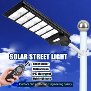 9900000000LM 1200 LED Foco Solar De Calle Luz Lampara Para Patio Exterior Light - Picture 1 of 21