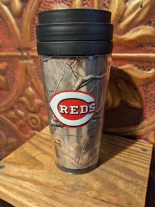Original New Never Used Cincinnati Reds 16 Ounce Realtree Travel Mug - Picture 1 of 9