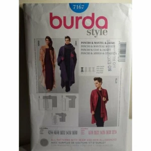 BURDA Schnittmuster 7167 Misses Poncho, Mantel und Jacke UNGESCHNITTEN! Größe US: 16-34 - Bild 1 von 6