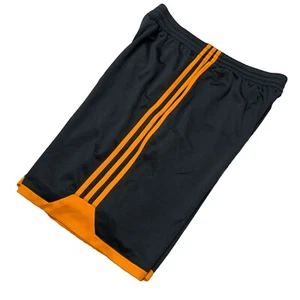 Adidas Boys' Size XL 18 Dark Gray Orange 3 Stripes Athletic Shorts - Basketball - Picture 1 of 14