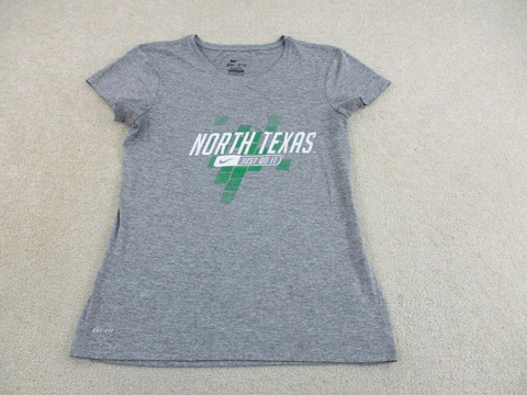 North Texas Mean Green Shirt Womens Small Gray Green Football Nike Ladies A47 Cover
