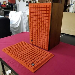 Burnt Orange..JBL L-100 Century..Quadx..Sculpted foam speaker grille inserts - Picture 1 of 8