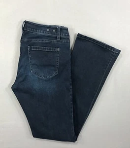 Pantalones de mezclilla para mujer CAbi 6 azules pierna recta bootcut bolsillos lavado oscuro - Imagen 1 de 14