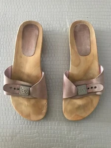 CHANEL CLOGS CLOGS Gr. 39 italienisch/40 französisch LEDERBAND ROSA HOLZSOCKEL - Bild 1 von 7