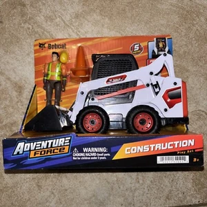 Adventure Force Construction Red & White Bobcat Skid Steer Loader Toy +Figure 🆕 - Picture 1 of 4