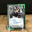 George Wolkow 2024 Bowman Chrome Green Shimmer 1st Auto 96/99 #CPA-GWO