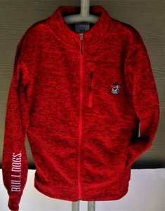 GEORGIA ADULT SMALL ZIP JACKET WITH DOG FACE LOGO ON CHEST, "BULLDOGS" ON SLEEVE - Picture 1 of 4