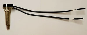 DRUCKKNOPF EIN-AUS MESSINGBESCHICHTETER ÜBERDACHSCHALTER EINPOLIG 1/8" SCHAFT NEU 791G - Bild 1 von 8