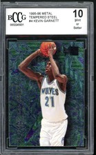 1995-96 Metal Tampered Steel #4 Kevin Garnett Rookie Card BGS BCCG 10 Mint+