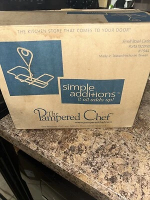 Pampered Chef Simple Additions Black Dip Bowl And Caddy Set #1944 Open Box NEW - Image 1 of 3