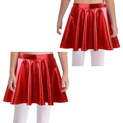 Girls Skirts Cheerleading Dancewear Party Costume Street Fancy Dress Up Flared - Image 1 of 4
