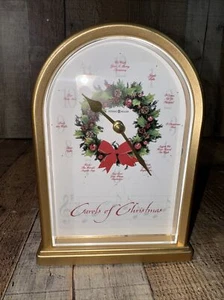 HOWARD MILLER CAROLS OF CHRISTMAS DESK/SHELF CLOCK,12 SONGS,MODEL #645-424 - Picture 1 of 8