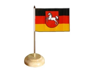 Tischflagge Deutschland Niedersachsen niedersächsische Tischfahne 15x22cm - Picture 1 of 1
