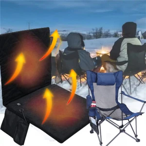 Heated Seat Cushion 3 Mode Adjustable Heat Heating Cushion Camping Chair Fishing - Picture 1 of 8
