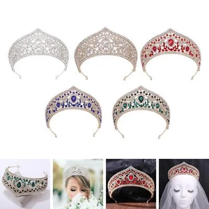 Bridal Crown Headpieces Hair Accessory Girls for Costume Engagement Prom - Picture 1 of 41