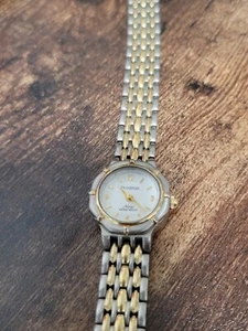 Armitron Watch Women 28mm Gold Silver Two Tone Date New Battery 6.75" - Picture 1 of 6
