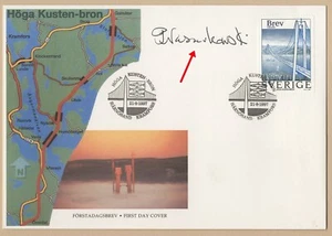 Sweden Scott #2239 High coast Bridge FDC signed the engraver Piotr Naszarkowski - Picture 1 of 1