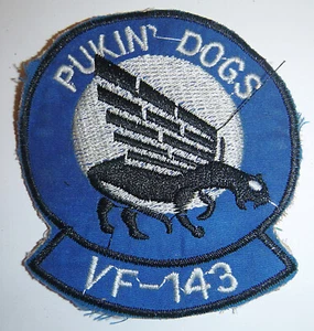 PUKIN DOGS - Patch - Fighting 143 - US NAVY ATTACK - VF 143, Vietnam War - xxx B - Bild 1 von 2