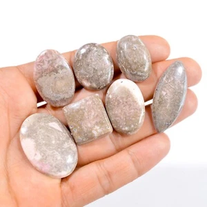 7 Stck. 226 kt natürlicher rosa Rhodochrosit Cabochon Edelstein Posten 24 x 20-35 x 24 mm #2973 - Bild 1 von 4