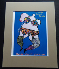 Niki de Saint Phalle Matted Art Print Moderna Museet Stockholm Lady Woman Blue