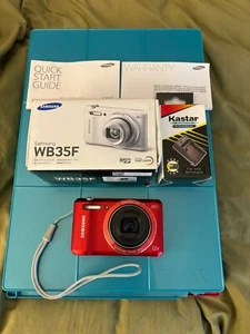 Samsung WB35F-WI-FI-RED-16.2 MP-Digital Camera-SD Card & Accessories-In Box-Mint - Picture 1 of 23