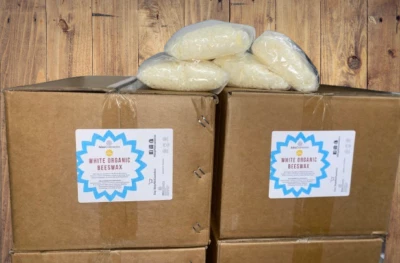 Pellets de cera de abejas blanca a granel para hacer velas, velas, jabón, loción 100 % orgánica Foto 1 de 4