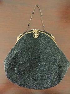 Fabuloso Bolso de Noche De Colección Micro Cuentas con Manija de Cadena - Imagen 1 de 12