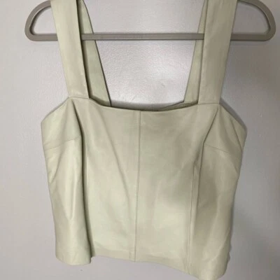 Vince Square Neck Leather Tank Top NWT - Image 1 of 3