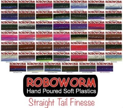 Roboworm Straight Tail Finesse Worm - Choose Size & Color (All Colors) - Image 1 of 3