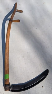 WI Barn Antique Vintage Scythe Sickle Reaper Snathe 57" Handle 21"Blade AE - Picture 1 of 24