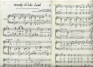 Worthy Is the Lamb Satb Sheet Music with Piano and Guitar - Picture 1 of 2