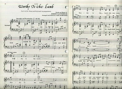 Worthy Is the Lamb Satb Sheet Music with Piano and Guitar - Image 1 of 2