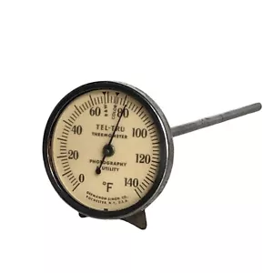 Tel-Tru 6" Stainless Steel Stem Photography/ Darkroom Dial Thermometer - Picture 1 of 6