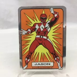 Vintage Sticker POWER RANGERS Foil Vending Machine Sticker JASON - Picture 1 of 6
