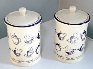 2x DMD David Mason Diseño “Blue Dresser” Botes Tarros de Almacenamiento - Tapas Selladas - Imagen 1 de 9