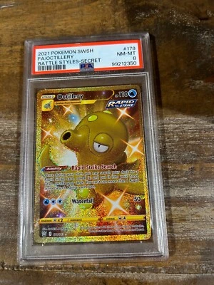 Pokemon 2021 Battle Styles Full Art OCTILLERY Secret #178 PSA 8 RARE - Image 1 of 2