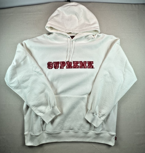 Felpa con cappuccio Supreme in pizzo SS22 Bianca XXL NUOVA