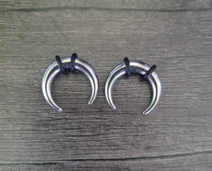 Pick 2 Sizes: Steel Pinchers Tapers Horseshoes Gauges Nose Septum Stretching ear - Picture 1 of 6