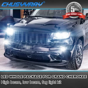 Combo faros LED + kit de faros antiniebla para Jeep Grand Cherokee 2011 2012 2013 - Imagen 1 de 12