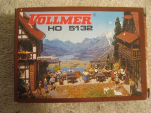 New in box HO Model Train Vollmer Model Kit 5132 Outdoor Seating Tables Chairs - Picture 1 of 8