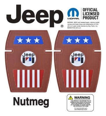 Nutmeg AMC Jeep Americana Floor Mat Pair (Set of 2) - Mopar Licensed - Image 1 of 2