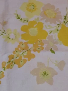 Funda de Almohada Vintage Sears Estándar Muselina Floral Naranja Amarillo MCM Hecha en EE. UU.  - Imagen 1 de 12
