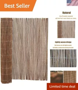 Natural Willow Privacy Fence Screen, Wood Fence Rolls Cover for Outdoor Balco... - Picture 1 of 8