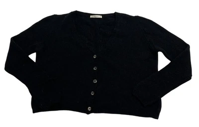 The Row V-Neck Cardigan in Black - Image 1 of 4