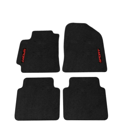 Alfombrilla de nailon negra para Hyundai Elantra sedán 17-20 alfombra delantera trasera con deporte Foto 1 de 4