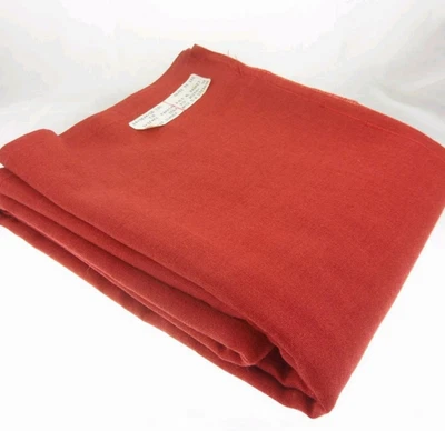 98x60" Paprika Red Polywool Llama Wool Blend Basket Weave Fabric - Image 1 of 3