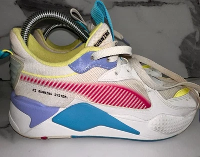 Women’s Size 10 PUMA RS-X Fade, White Pink Parfait. Running Shoes, Multi Color - Image 1 of 4